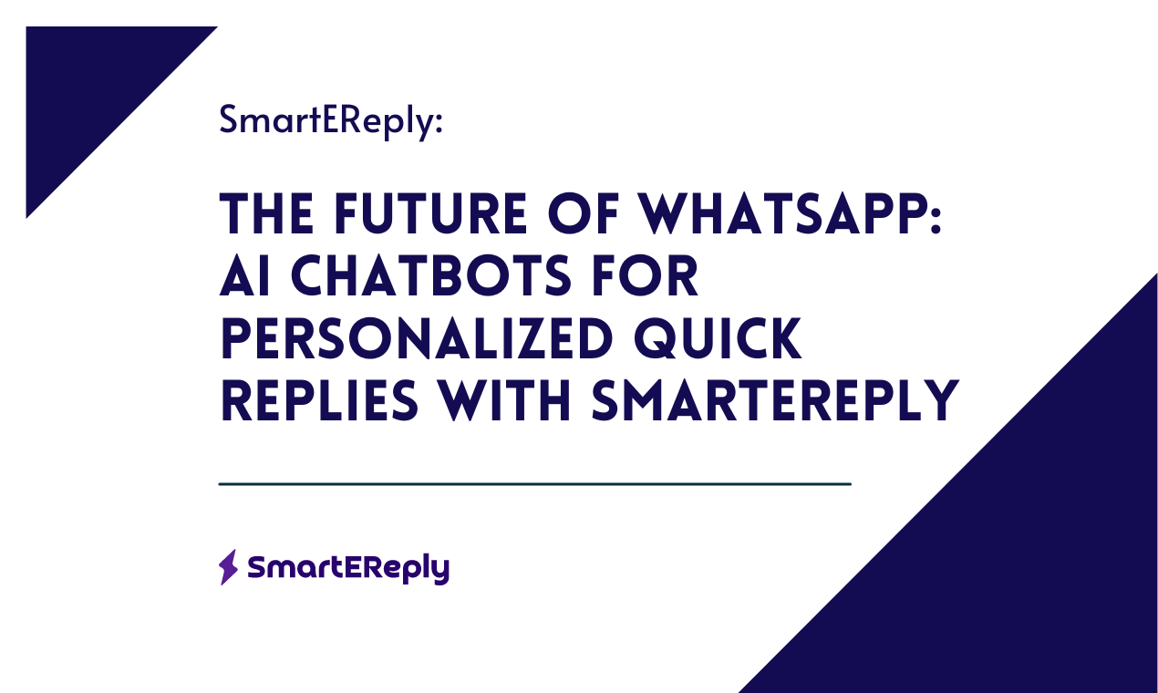 Step into the destiny of messaging with SmartEReply’s AI-powered WhatsApp chatbots. Discover how these wise assistants craft personalized responses based on conversation records.