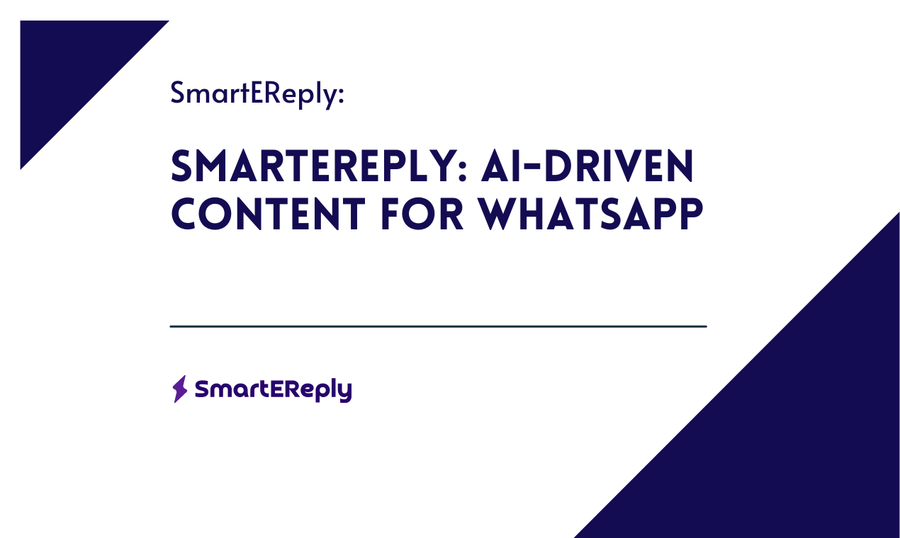 See how SmartEReply ensures enticing, first rate conversations on WhatsApp with AI-driven content.  Keywords: ai chatbot whatsapp, whatsapp ai